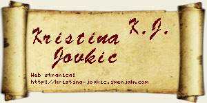 Kristina Jovkić vizit kartica